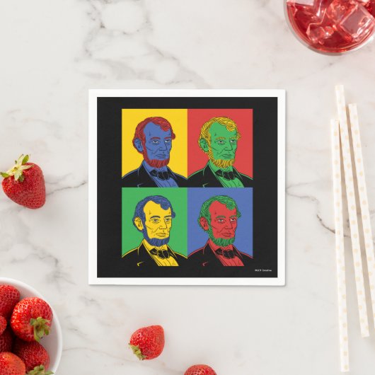 Pop Art Abraham Lincoln Serviette (Beispiel)