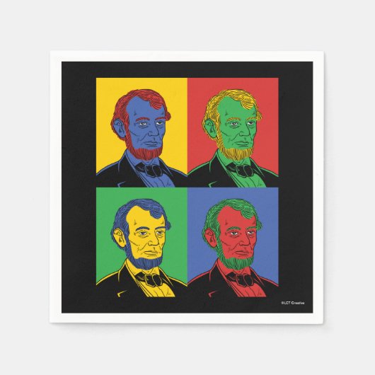 Pop Art Abraham Lincoln Serviette (Vorderseite)
