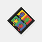 Pop Art Abraham Lincoln Serviette (Ecke)