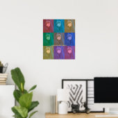 Pop Art Abschluss Foto Trendy Retro Farbblock Poster (Heimbüro)