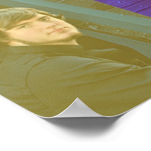 Pop Art Abschluss Foto Trendy Retro Farbblock Poster (Ecke)