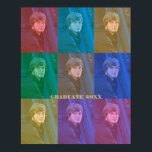 Pop Art Abschluss Foto Trendy Retro Farbblock Poster<br><div class="desc">Mit diesem Pop-Art Poster drucken Sie ein Foto im Graduiertenstil individuell. Verbinden Sie Ihre Lieblingsfotos mit diesen farbenfrohen, transparenten Farbblöcken in Rot, Rosa, Blau, Grün, Gelb, Orange und lila. Bearbeiten Sie, um das Studienjahr hinzuzufügen, etwas Anderes, oder löschen Sie es. ✏️ Klicken Sie einfach auf den "PERSONALISIEREN"-Button, um mit der...</div>