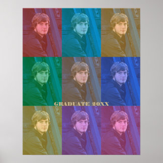 Pop Art Abschluss Foto Trendy Retro Farbblock Poster