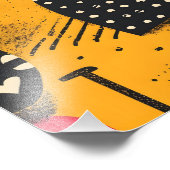 Pop Art Abstracto: Labios y Corazones Fotodruck (Ecke)