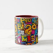 Pop Art abstrakt geometrisches Muster 28 - Tasse (VorderseiteRechts)