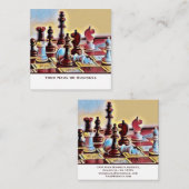 Pop Art Abstrakte Schachpartien Quadratische Visitenkarte (Vorne/Hinten)