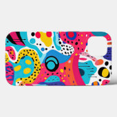 Pop Art Abstraktes Muster, Pop Art Inspiriertes Mu Case-Mate iPhone Hülle (Rückseite (Horizontal))