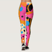 Pop Art Abstraktes Muster Zitat Leggings (Rückseite)