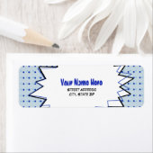 Pop Art Address Label - Blau (Insitu)