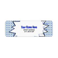 Pop Art Address Label - Blau