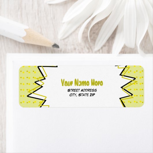 Pop Art Address Label - Gelb (Insitu)