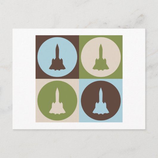 Pop Art Aerospace Engineering Postkarte (Vorderseite)