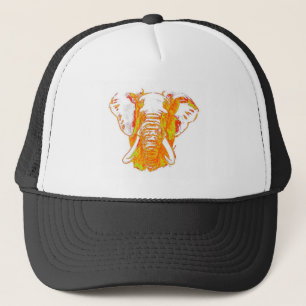 Pop Art African Elephant Truckerkappe
