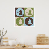 Pop Art Aikido Poster (Küche)