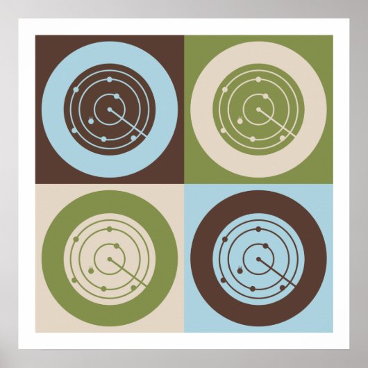 Pop Art Air Traffic Kontrolle Poster (Vorne)