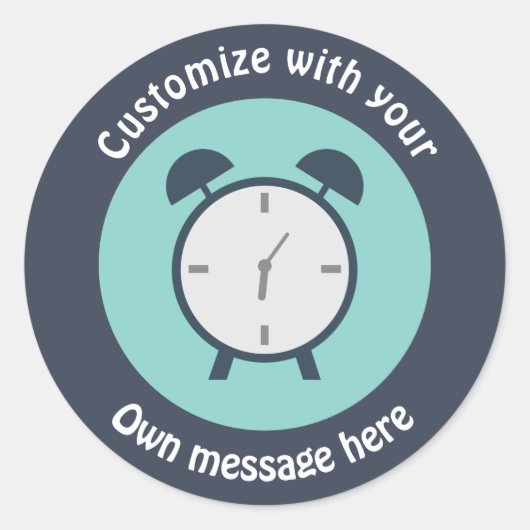 Pop-Art-Alarm-Uhr Runder Aufkleber (Vorderseite)