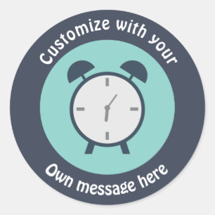 Pop-Art-Alarm-Uhr Runder Aufkleber