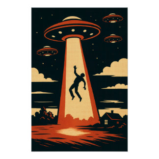 Pop Art Alien Entführung Poster
