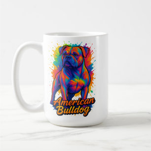 Pop Art American Bulldog - Lebhafter Neon Dog Kaffeetasse