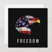 Pop Art American Flag Eagle Freedom Patriot Card (Vorne/Hinten)