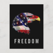 Pop Art American Flag Eagle Freedom Patriot Postkarte (Vorderseite)