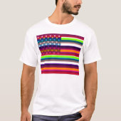 Pop Art American Flag T-Shirt (Vorderseite)