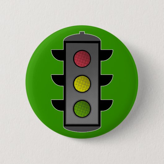 Pop Art Ampel Button (Vorderseite)