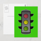 Pop Art Ampel Postkarte (Vorne/Hinten)