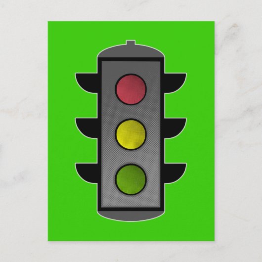 Pop Art Ampel Postkarte (Vorderseite)
