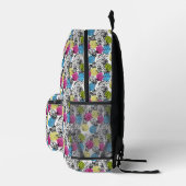 Pop Art Ananas und Palmen Blätter Bedruckter Rucksack (Rechts)