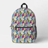 Pop Art Ananas und Palmen Blätter Bedruckter Rucksack (Vorderseite)