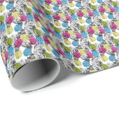 Pop Art Ananas und Palmen Blätter Geschenkpapier (Rolleneckpunkt)