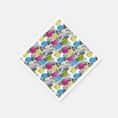 Pop Art Ananas und Palmen Blätter Serviette (Ecke)