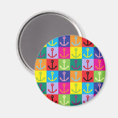 Pop Art Anchor Magnet (Vorderseite/Rückseite)