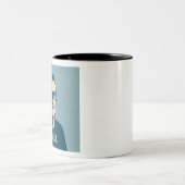 Pop Art Anders Tegnell Zweifarbige Tasse (Mittel)