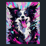 Pop Art Anime Border Collie Dog 001 - Victoria Sas Poster<br><div class="desc">[ Ultrahochqualitative Kunstgemälde ] ● Acryl auf Papier ● 8.000~10.000 Pixel ● 500dpi 【Victoria Sasuke 【Illustrator,  die japanische Animes und Kawaii Hunde Lieben. Sie zeichne fröhliche und ausdrucksvolle Hunde in einem bunten und POP Stil. Diese Gemälde werden Ihren Alltag ankurbeln.</div>
