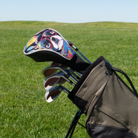 Pop Art Anime Boston Terrier Dog 004 - Victoria Sa Golf Headcover (In SItu)