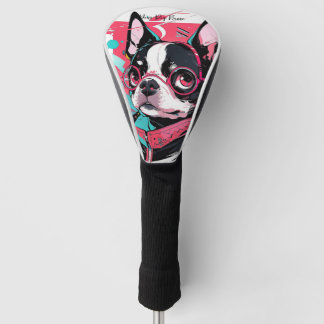 Pop Art Anime Boston Terrier Dog 005 - Victoria Sa Golf Headcover