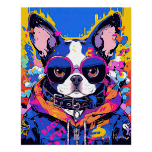 Pop Art Anime French Bulldog 2004 - Victoria Sasuk Poster