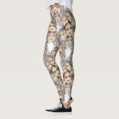 Pop Art Anime Muster mit femininen Elementen Leggings (Links)