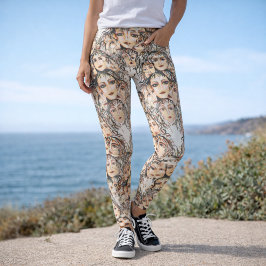 Pop Art Anime Muster mit femininen Elementen Leggings