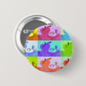 Pop-Art Apfel Button (Vorne & Hinten)