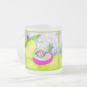 Pop Art Äpfel Mattierte Tasse (Vorderseite Links)