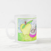 Pop Art Äpfel Mattierte Tasse (Links)