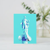 Pop Art Apollo Alte griechische Skulptur Postkarte (Stehend Vorderseite)