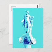 Pop Art Apollo Alte griechische Skulptur Postkarte (Vorne/Hinten)