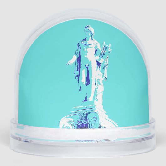 Pop Art Apollo Greek Statue – Bold Classical Schneekugeln (Vorderseite)