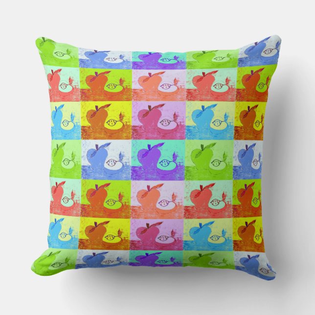 Pop Art Apple Accent Pillow Kissen (Vorderseite)