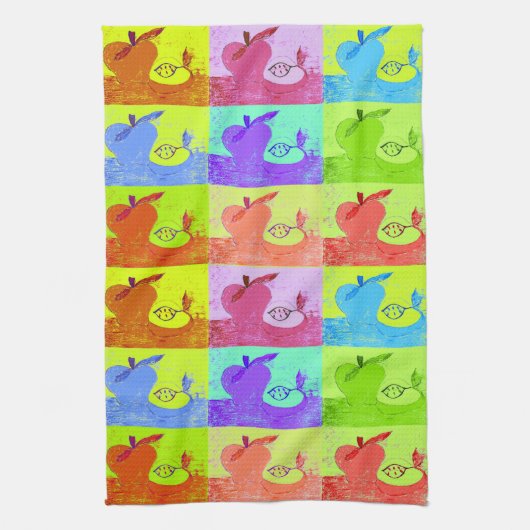 Pop Art Apple Handtuch (Vertikal)