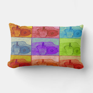 Pop Art Apple Lumbar Accent Pillow Lendenkissen